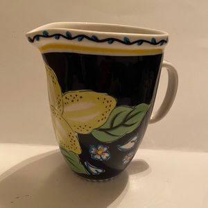 Starbucks 2002 Barista Floral Pitcher